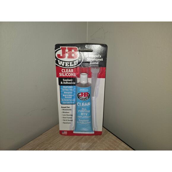 J-B Weld 31310 All-Purpose RTV Silicone Sealant and Adhesive 3 Oz Clear - Picture 1 of 2